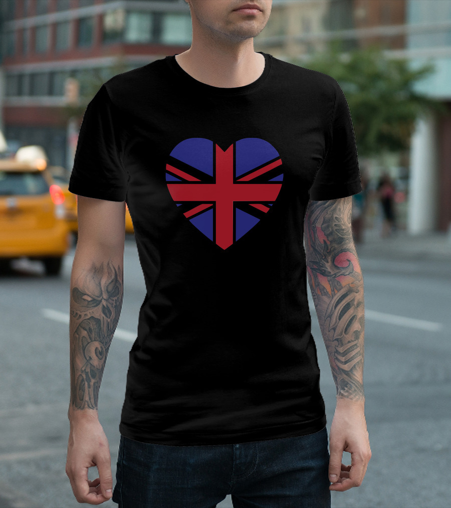 Heart Shaped England Flag T-Shirt