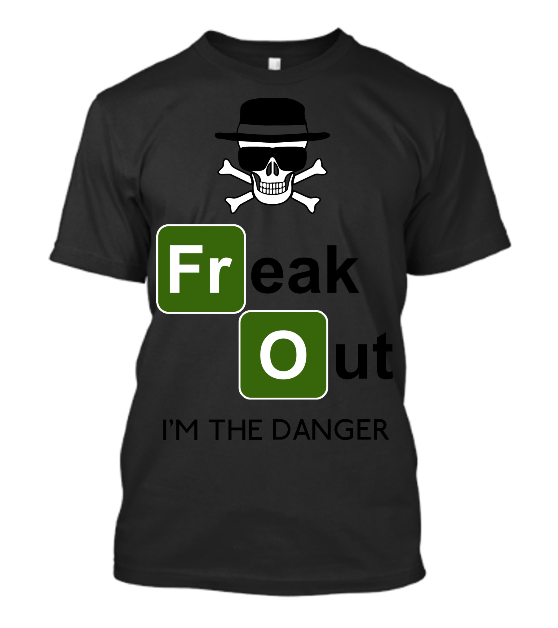 Freak Out I'm The Danger Skull Hat Bones T-Shirt
