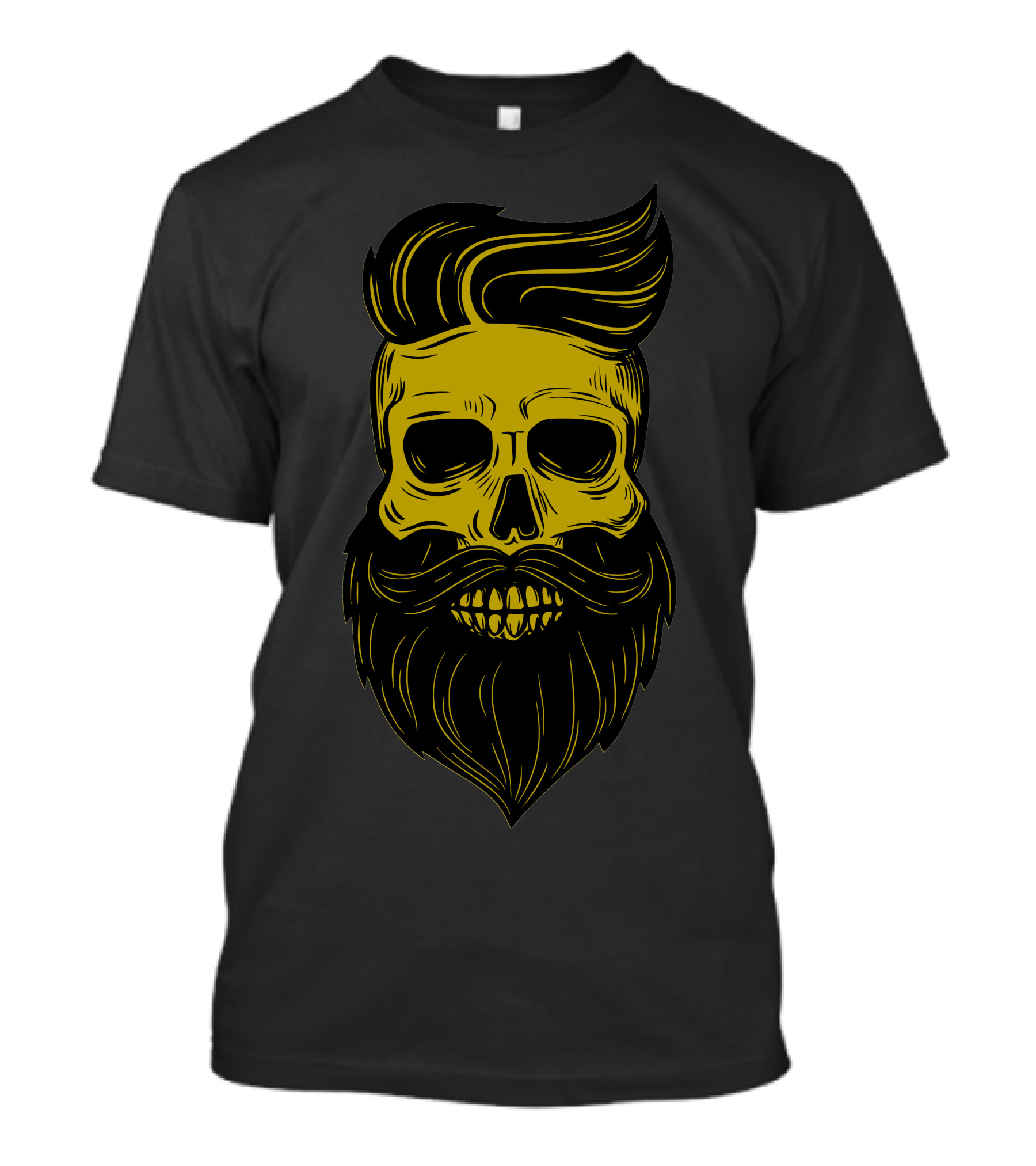 Hipster Skull Beard And Pompadour T-Shirt