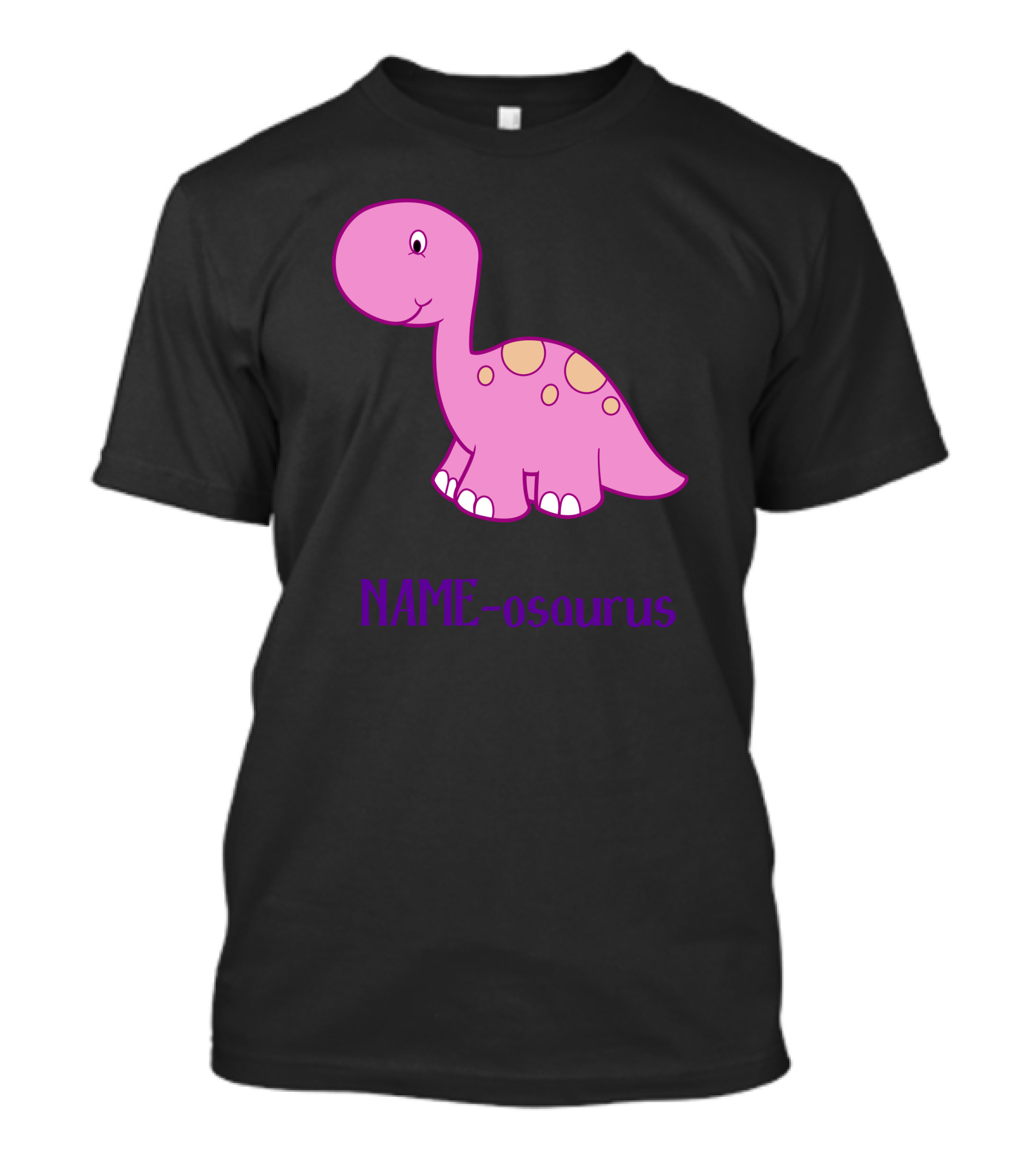 NAME-osaurus Pink Dinosaur T-Shirt