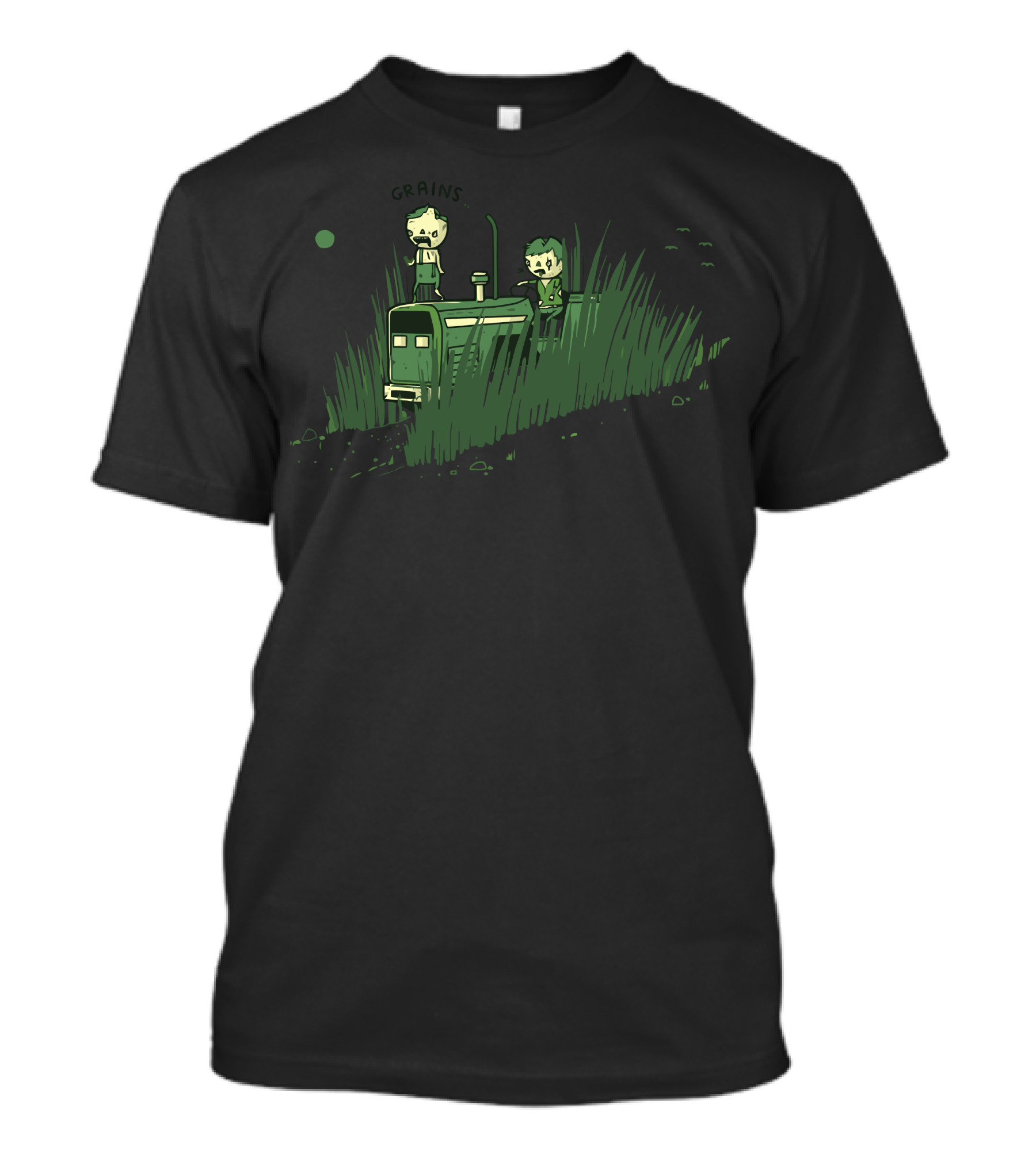Graiiiinss Zombie Tractor Adventure In The Fields T-Shirt