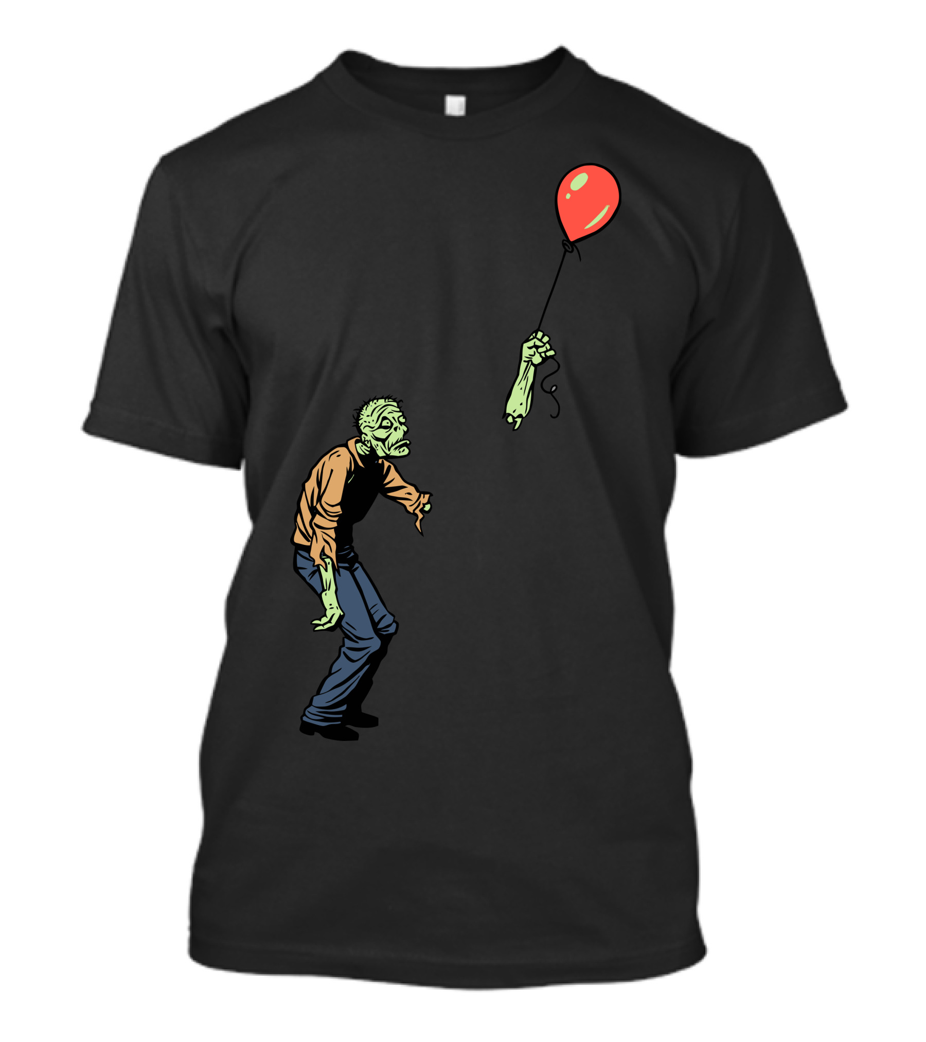 Happiness Is Fleeting Zombie Chasing Balloon T-Shirt