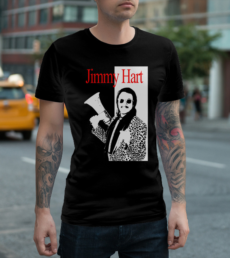 Jimmy Hart Wrestling Legend Megaphone And Leopard Jacket T-Shirt