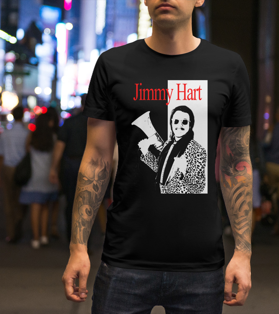 Jimmy Hart Wrestling Legend Megaphone And Leopard Jacket T-Shirt