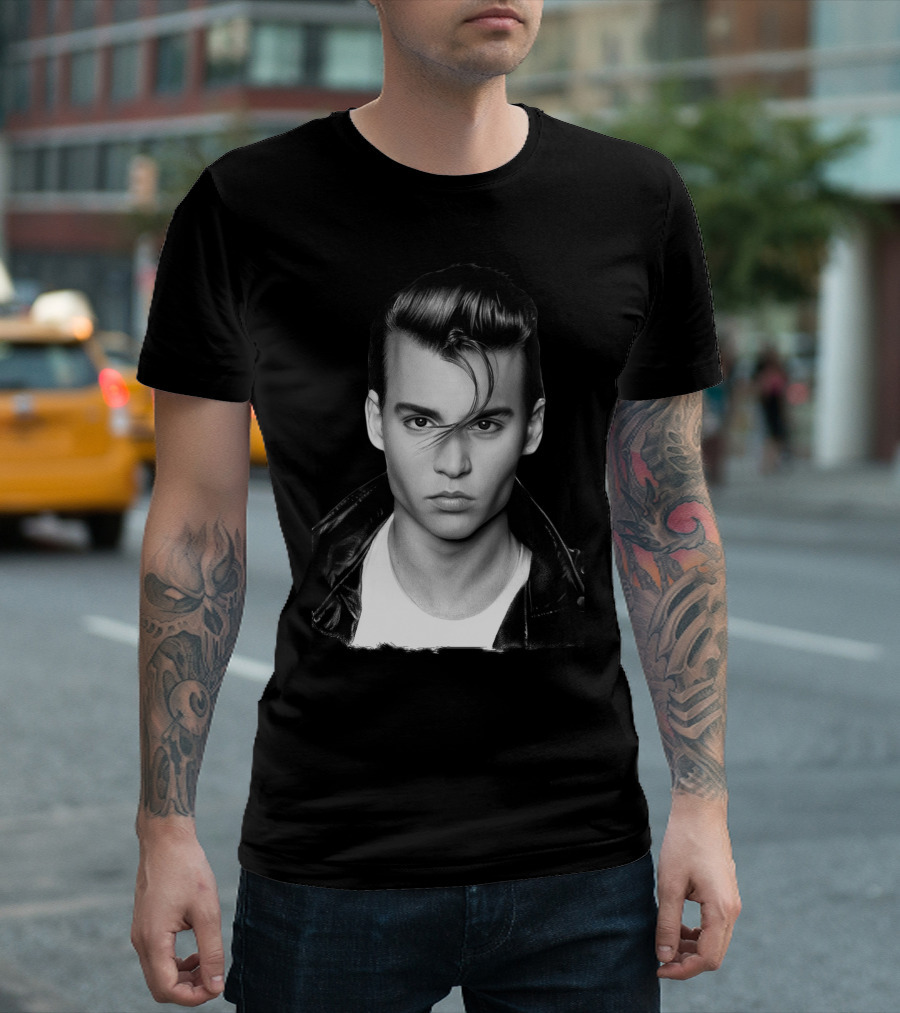 Johnny Depp Greaser Leather Jacket Vintage Look T-Shirt