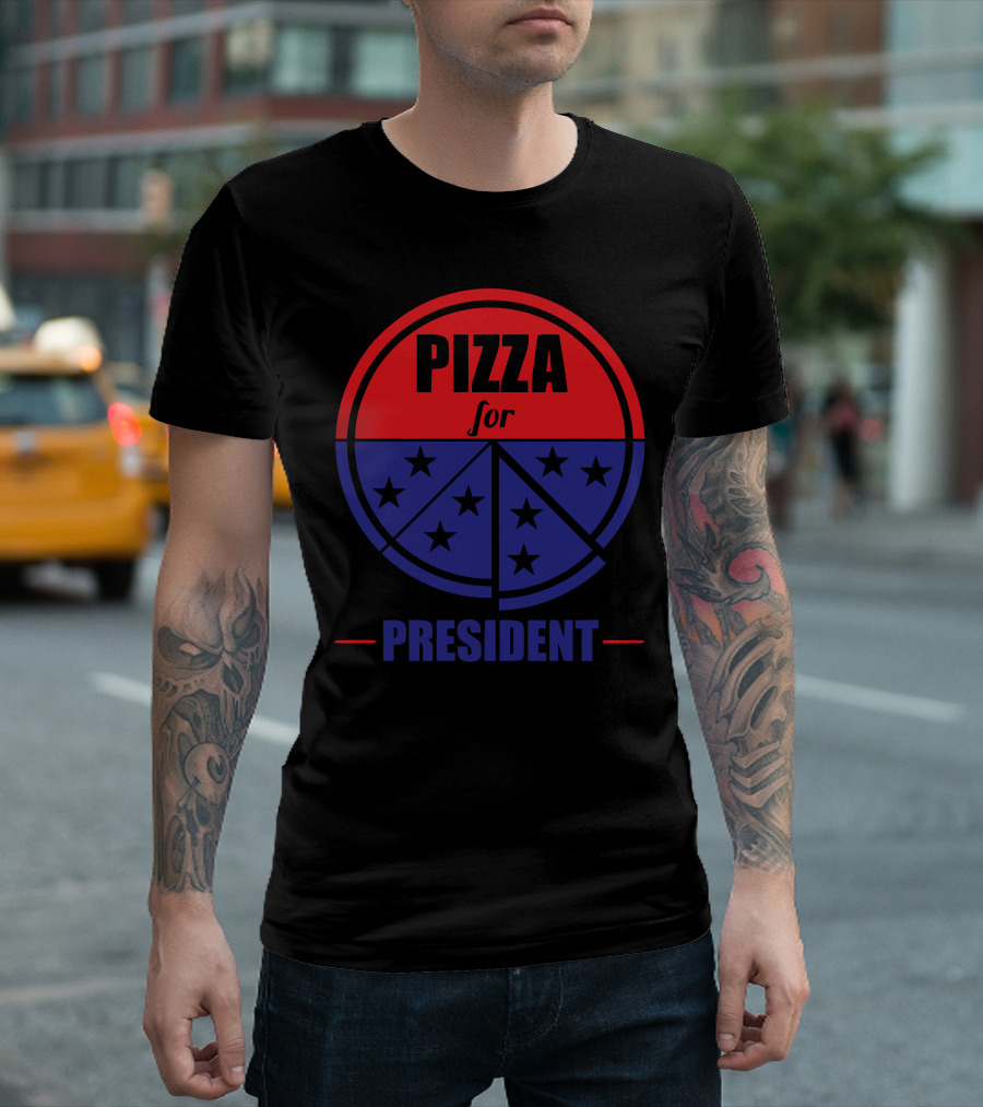 Pizza for President Stars for Prez T-Shirt