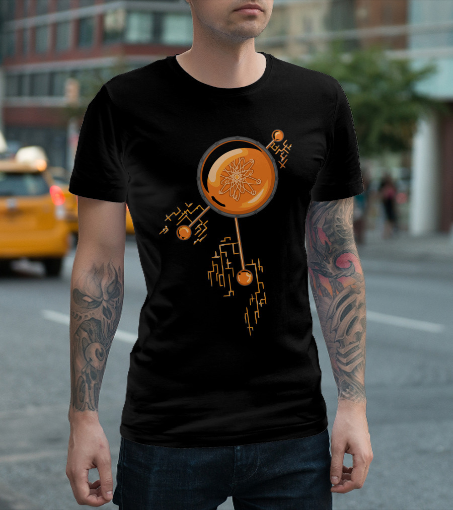 Plutonium Powers Atomic Circuitry Sphere T-Shirt