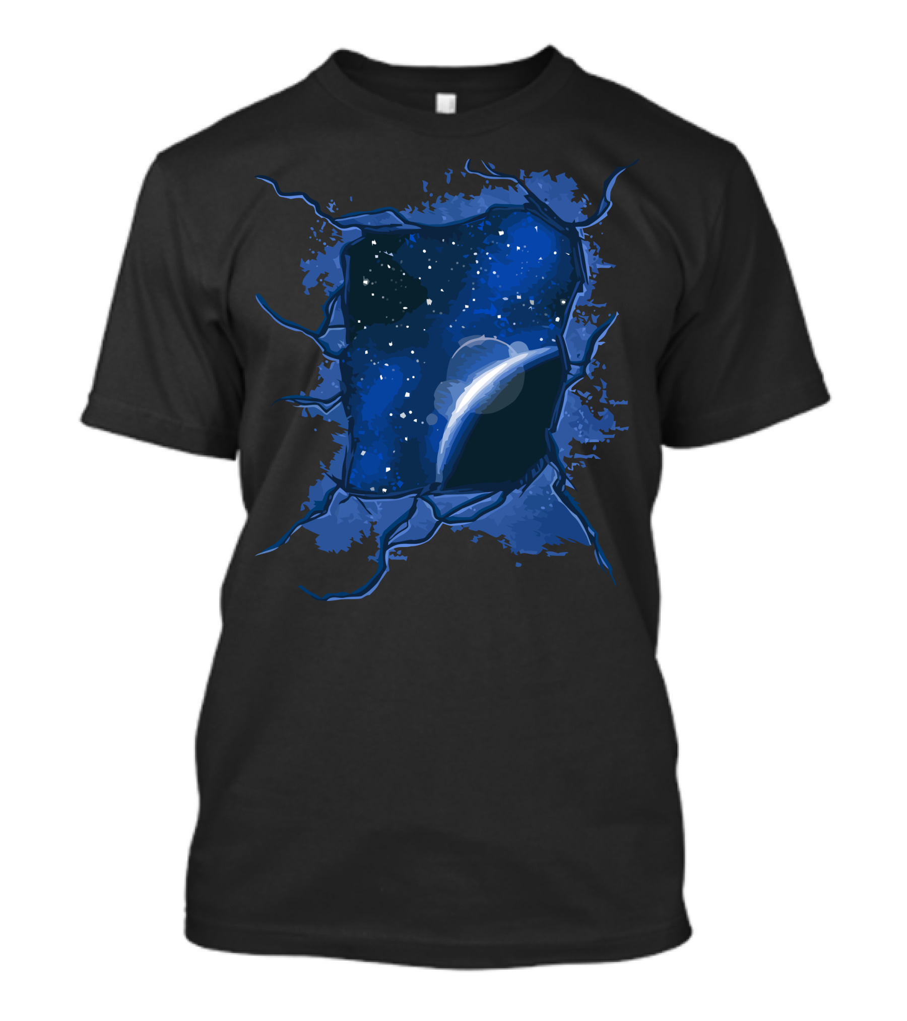 Pocketless Universe Cosmic Tear Galaxy View T-Shirt