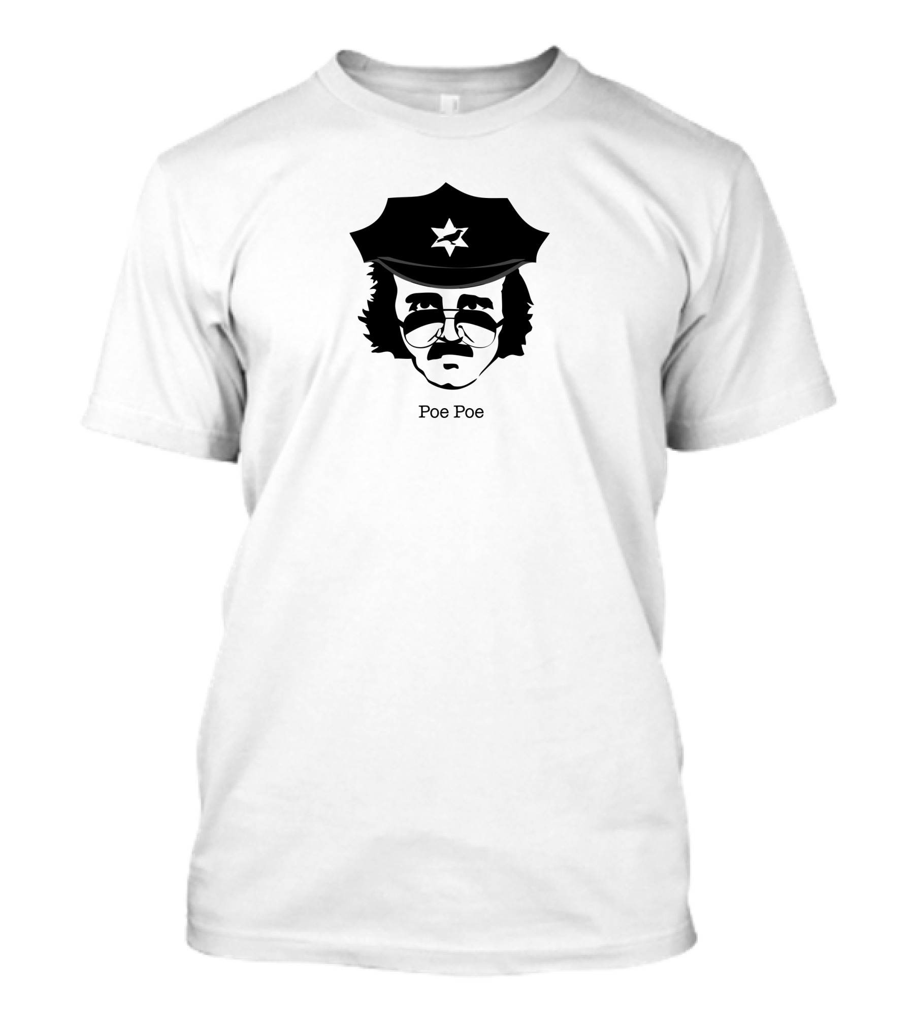 Poe Poe Funny Officer Character Drawing T-Shirt