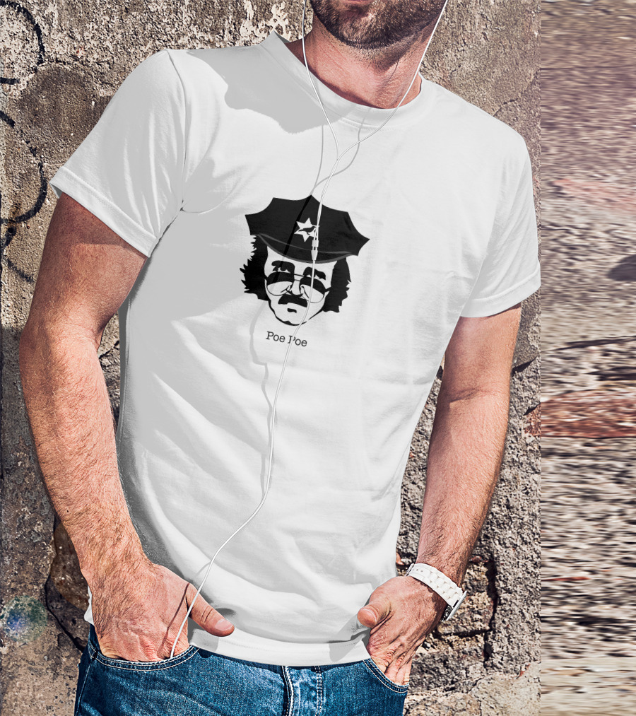 Poe Poe Funny Officer Character Drawing T-Shirt
