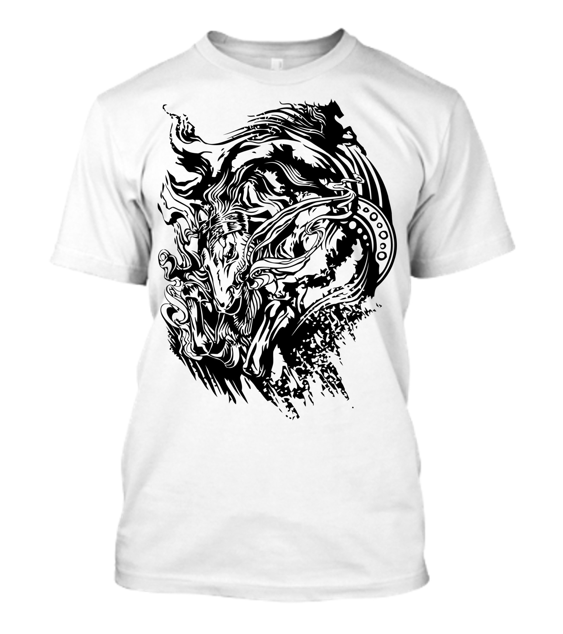 Pony Up Mystical Dark Horse Abstract T-Shirt