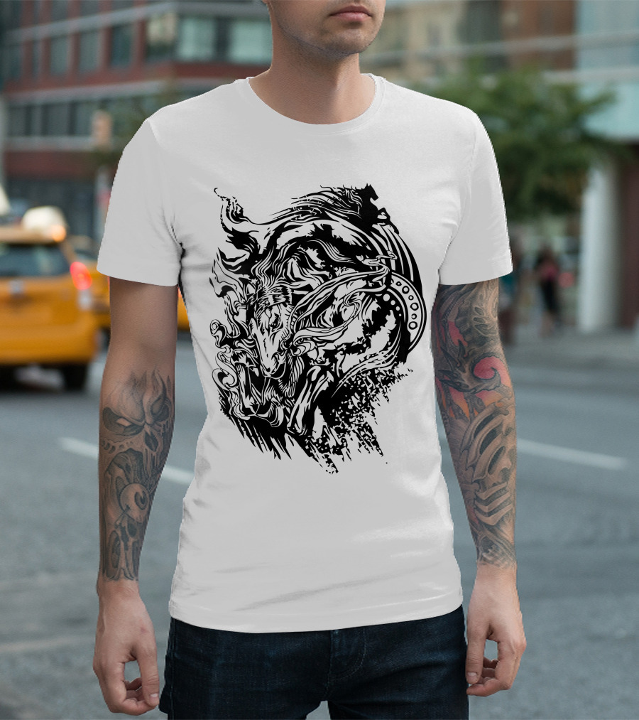Pony Up Mystical Dark Horse Abstract T-Shirt