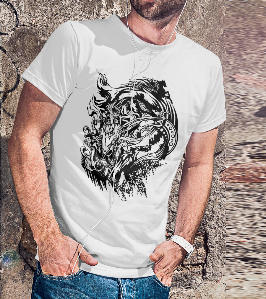 Pony Up Mystical Dark Horse Abstract T-Shirt