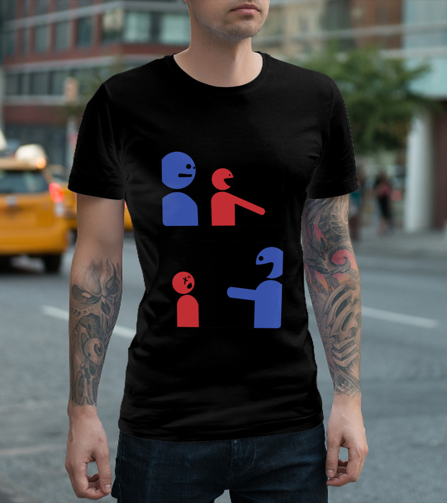 Selfie Stick Battle Fail Comic T-Shirt
