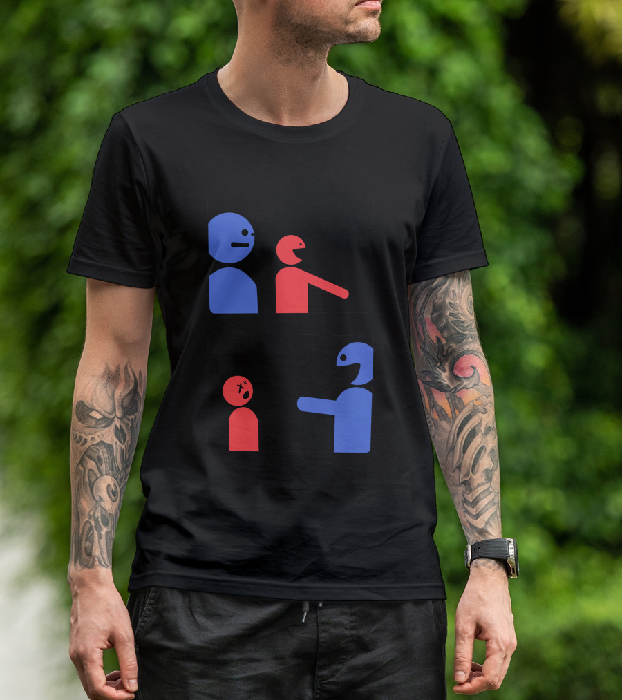 Selfie Stick Battle Fail Comic T-Shirt