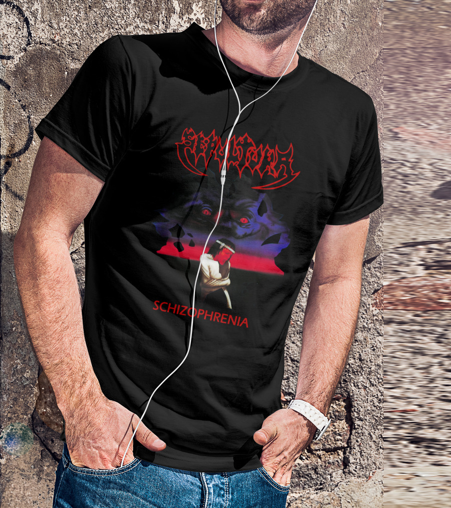 Sepultura Schizophrenia Album Artwork With Intense T-Shirt