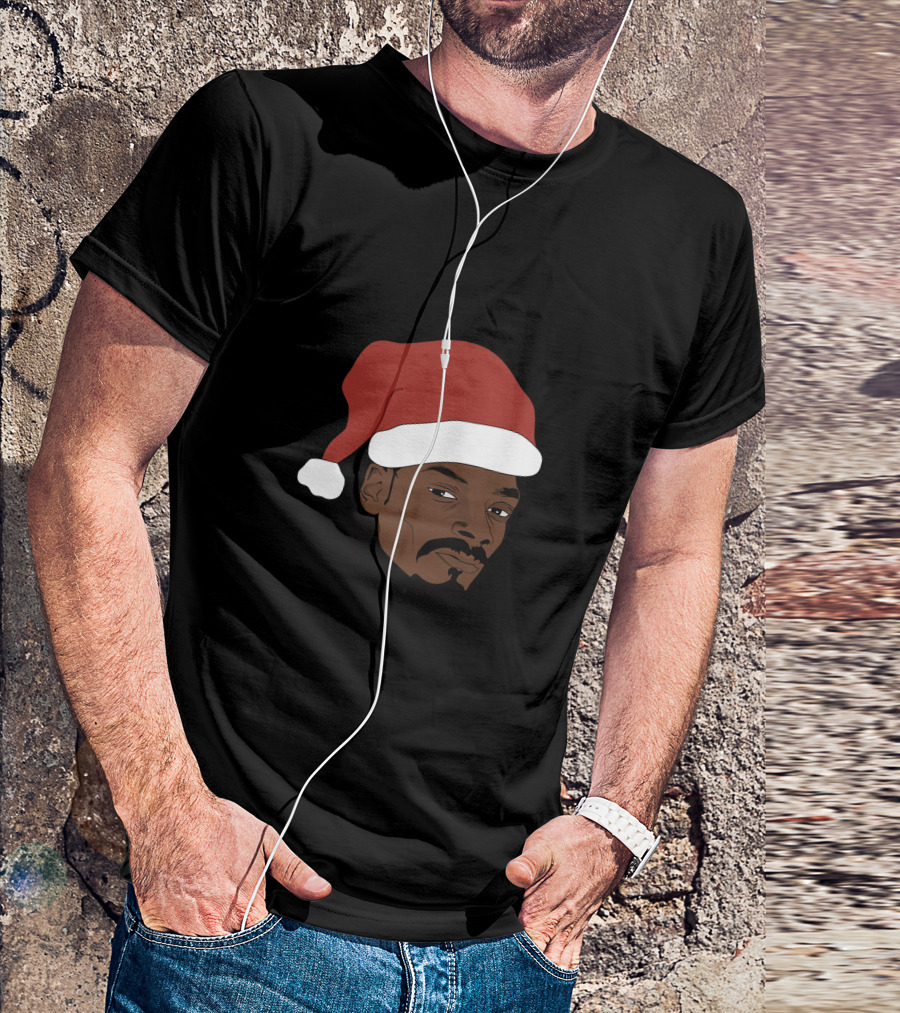 Twas The Nizzle Before Chrismizzle All Through The Hizzle Santa Hat Braids T-Shirt