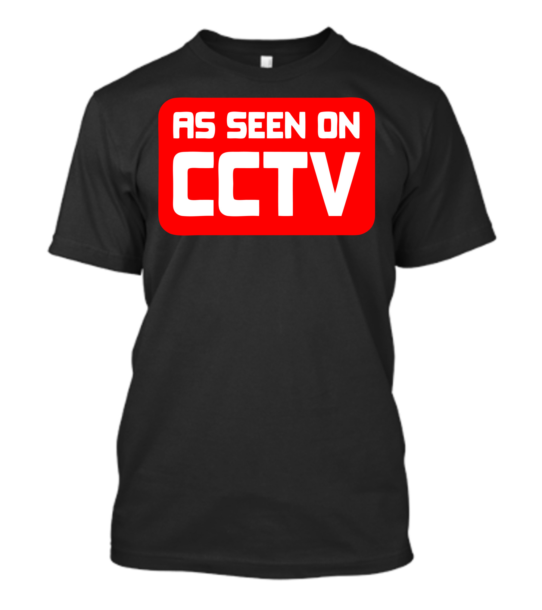 As Seen On CCTV Red Block Text T-Shirt