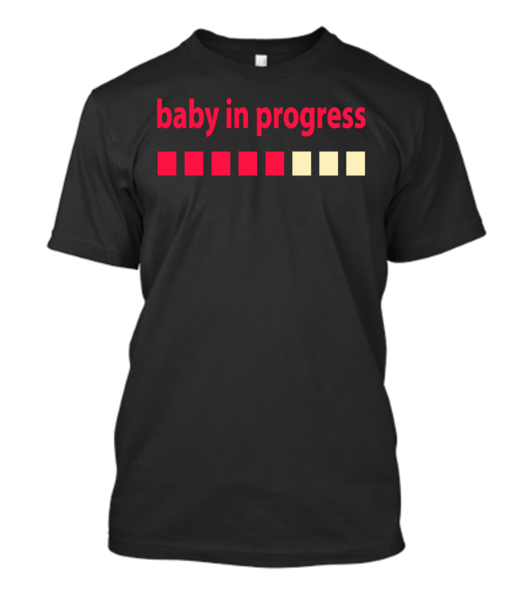 Baby In Progress Loading Squares Retro Humor Maternity T-Shirt