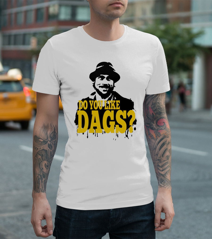 Do You Like Dags Yellow Text Iconic Film Reference T-Shirt