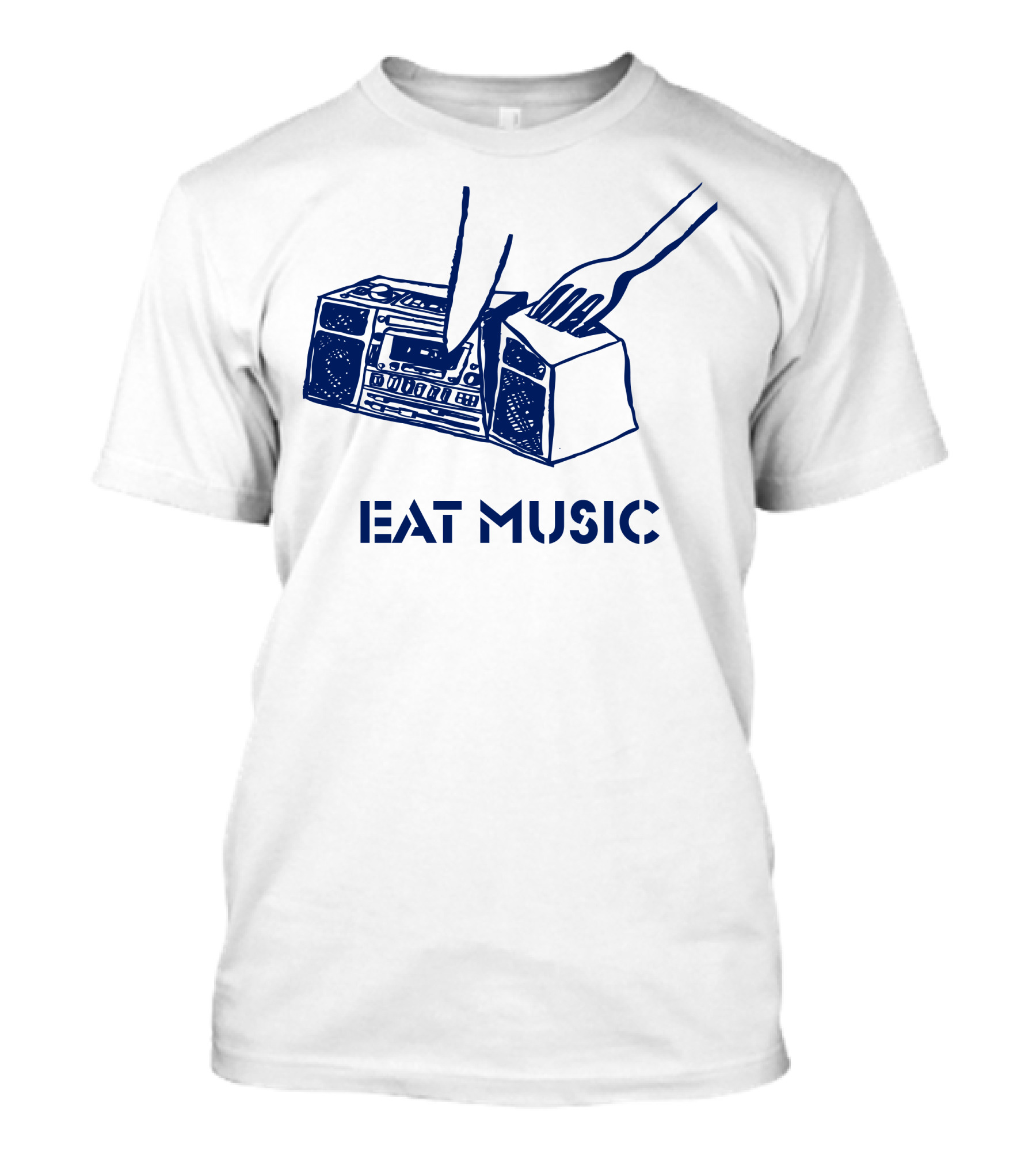 Eat Music Boombox Enthusiast Retro Vibes T-Shirt