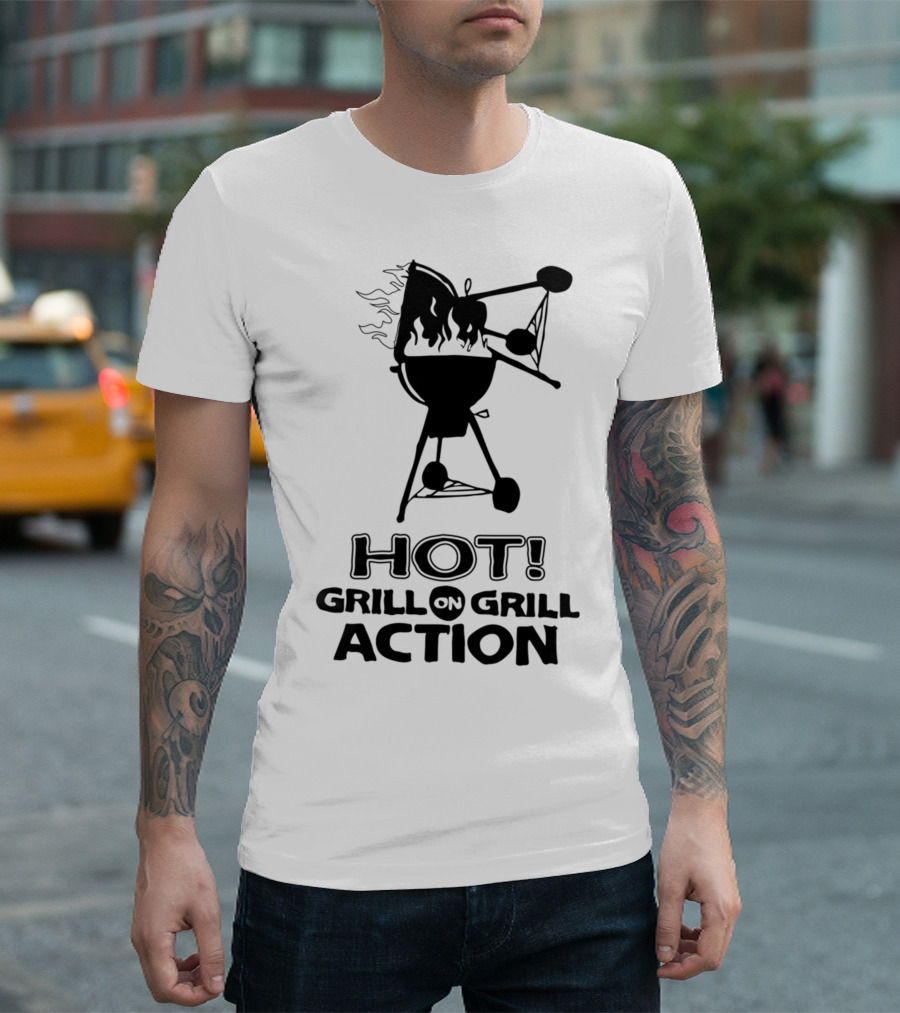 Hot Grill On Grill Action Science Parody Alien Spacecraft T-Shirt