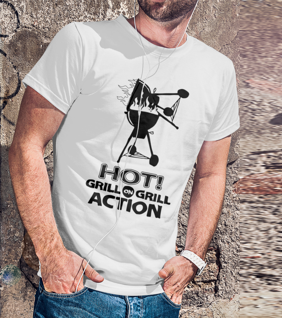 Hot Grill On Grill Action Science Parody Alien Spacecraft T-Shirt