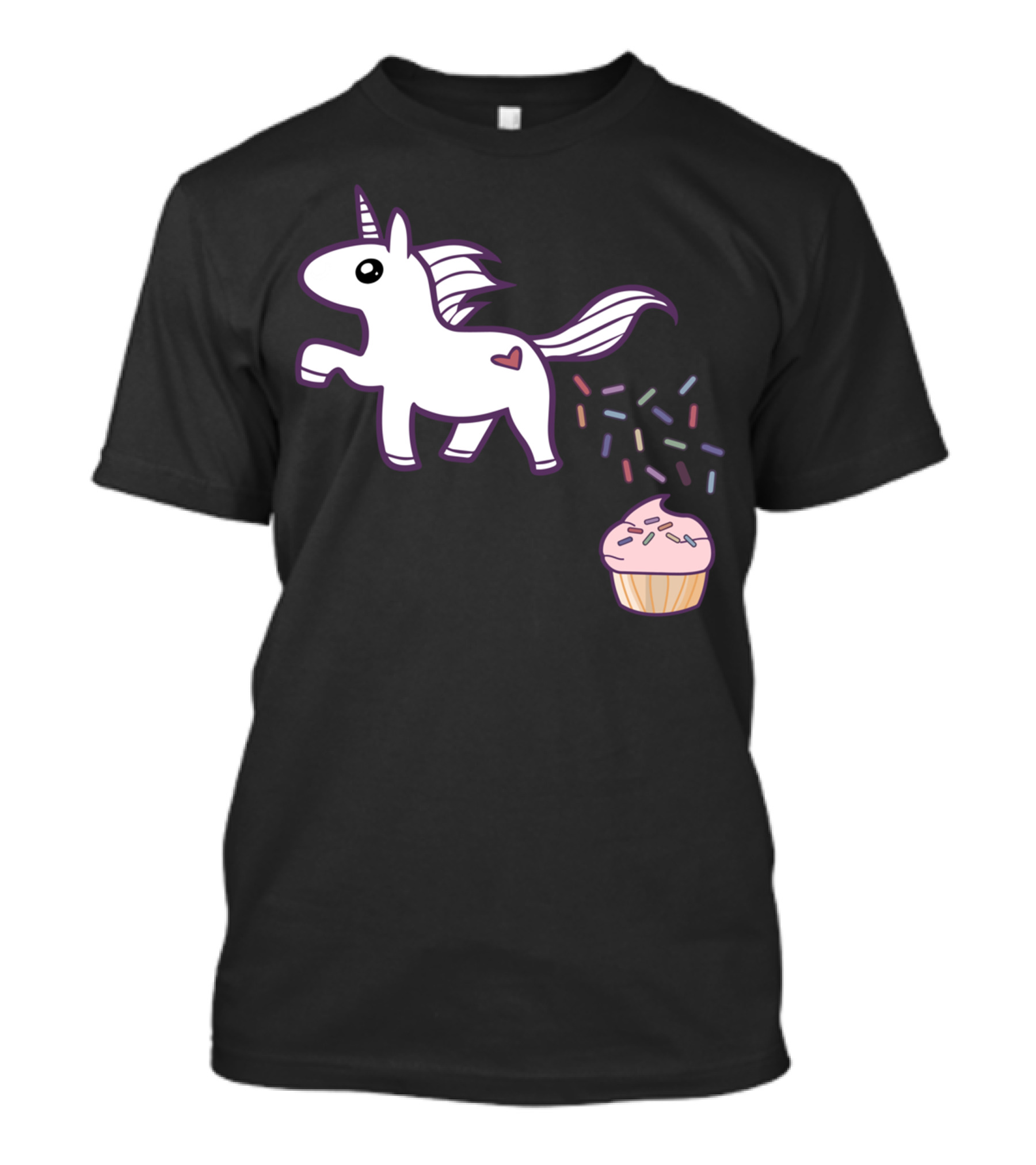 How Sprinkles Are Made Unicorn With Cupcake T-Shirt