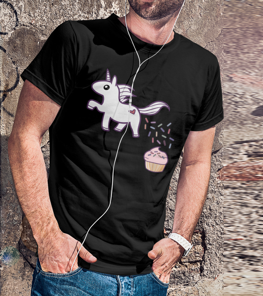 How Sprinkles Are Made Unicorn With Cupcake T-Shirt