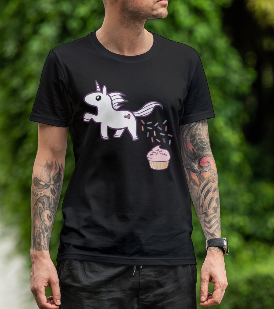 How Sprinkles Are Made Unicorn With Cupcake T-Shirt