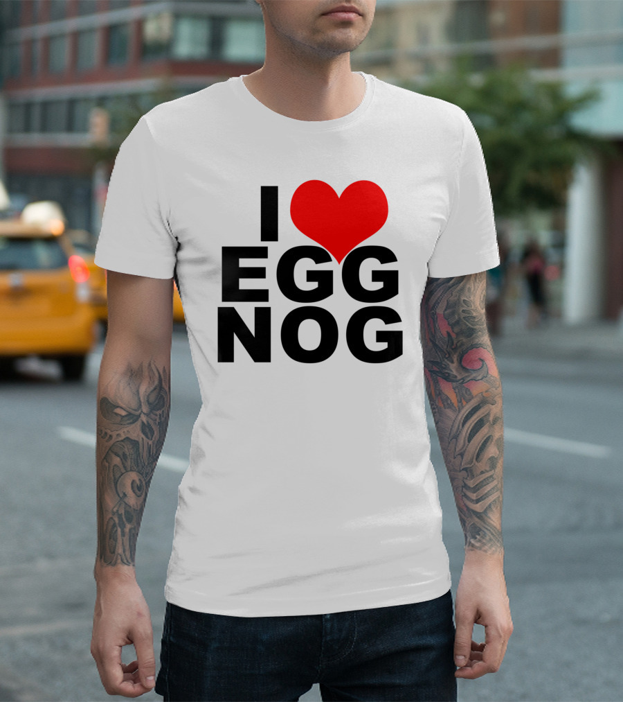 I Heart Egg Nog Red Heart T-Shirt