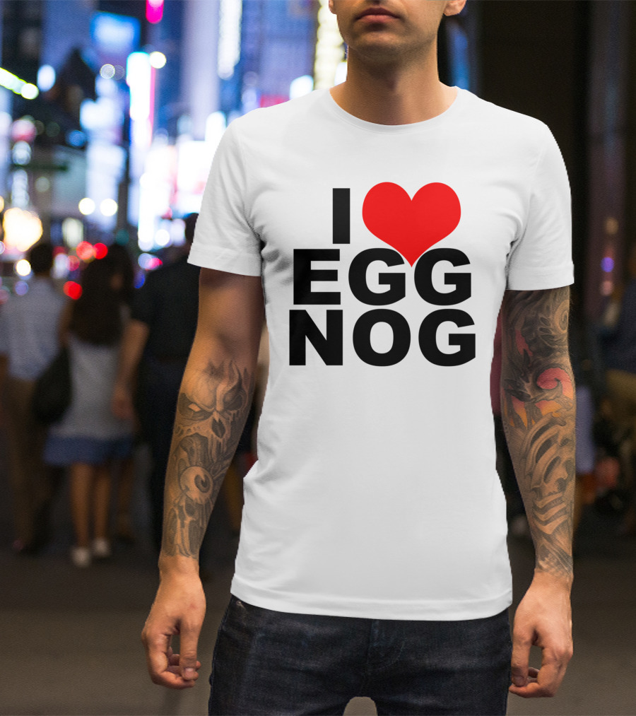 I Heart Egg Nog Red Heart T-Shirt