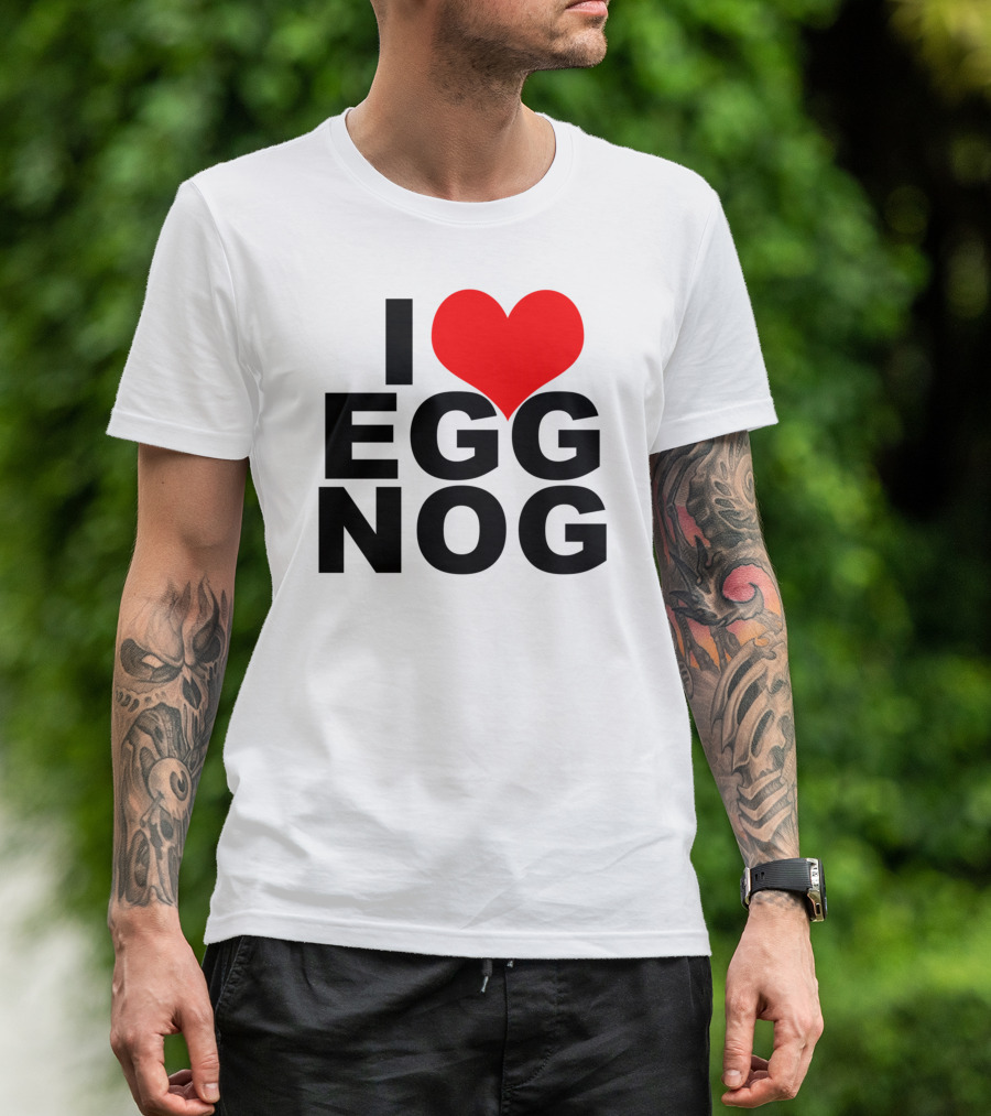I Heart Egg Nog Red Heart T-Shirt