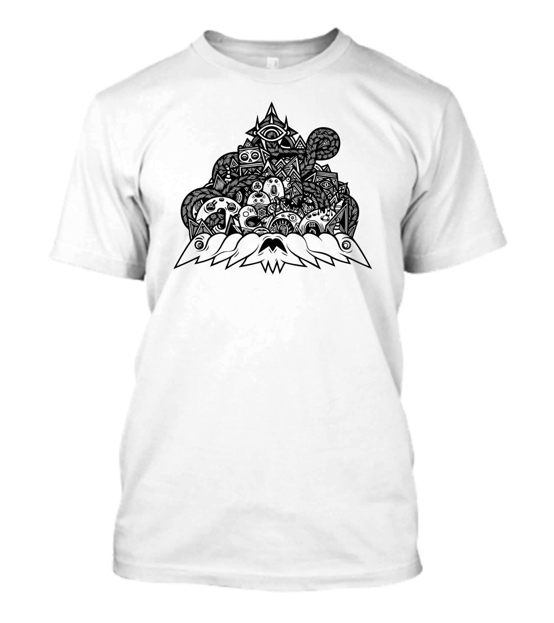 Ilumination Doodle Abstract Eye Creature聚結 T-Shirt