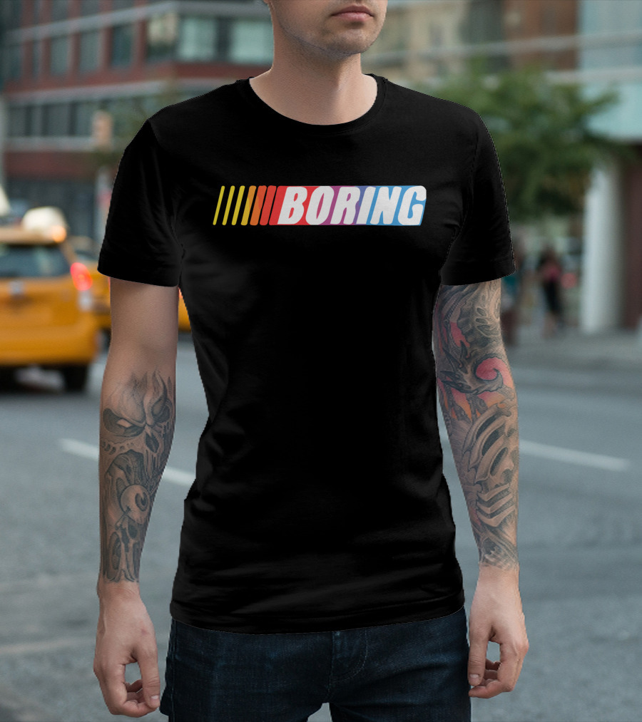 Nascar Boring Racing Stripe T-Shirt