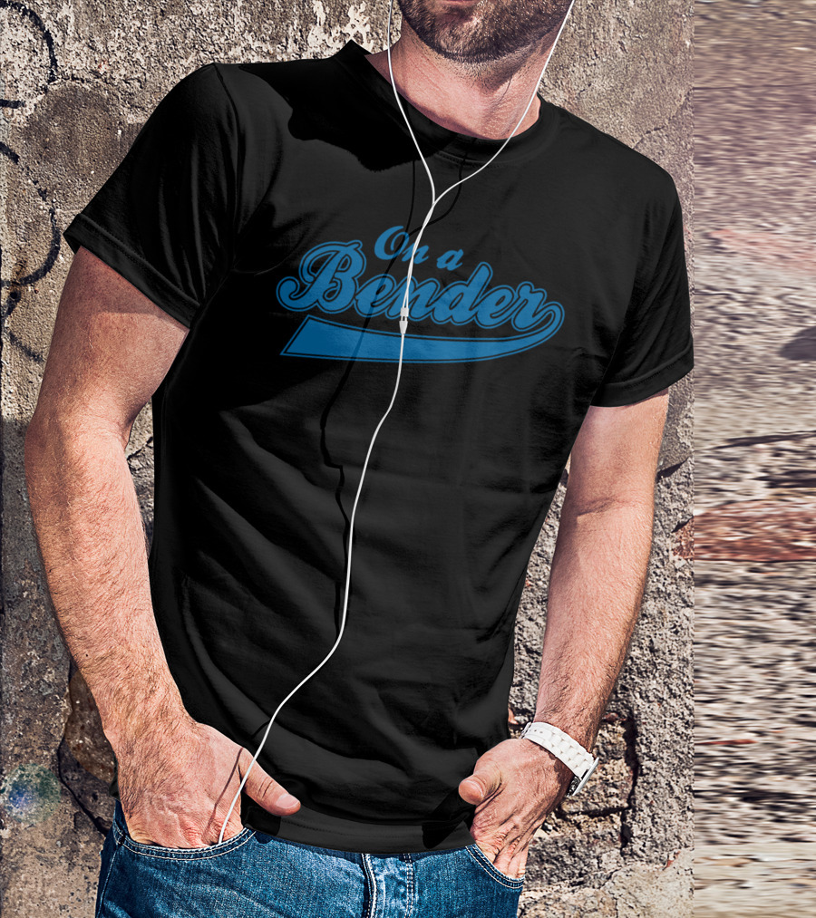 On A Bender Vintage Style Script T-Shirt