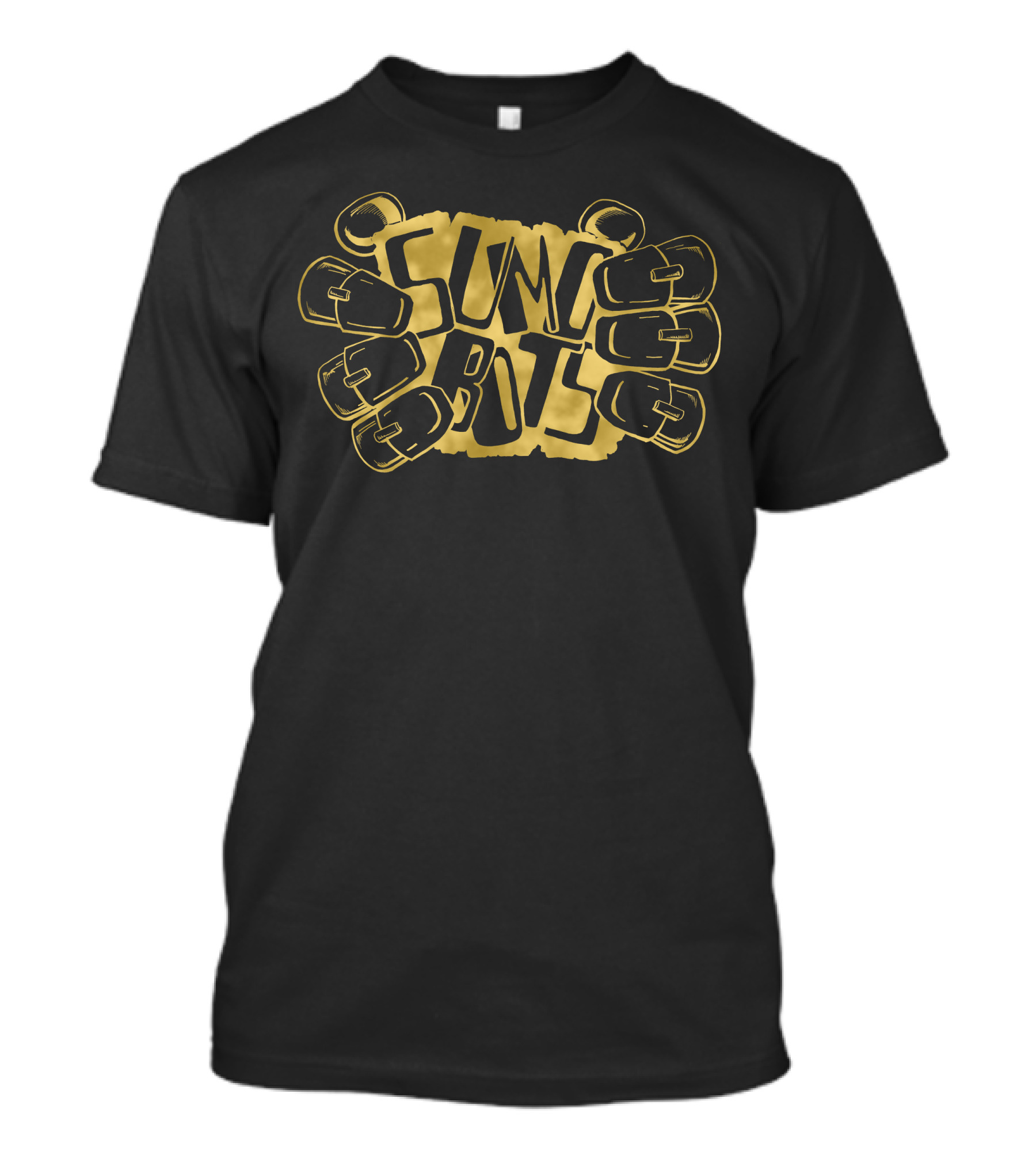 Sumo Bots Wrestling Golden Fists T-Shirt
