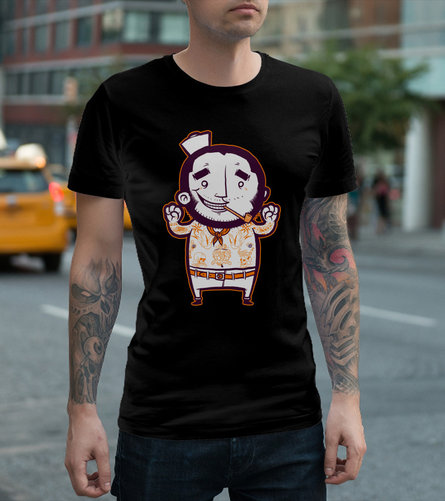 Tattoo Sailor Pipe Cartoon T-Shirt