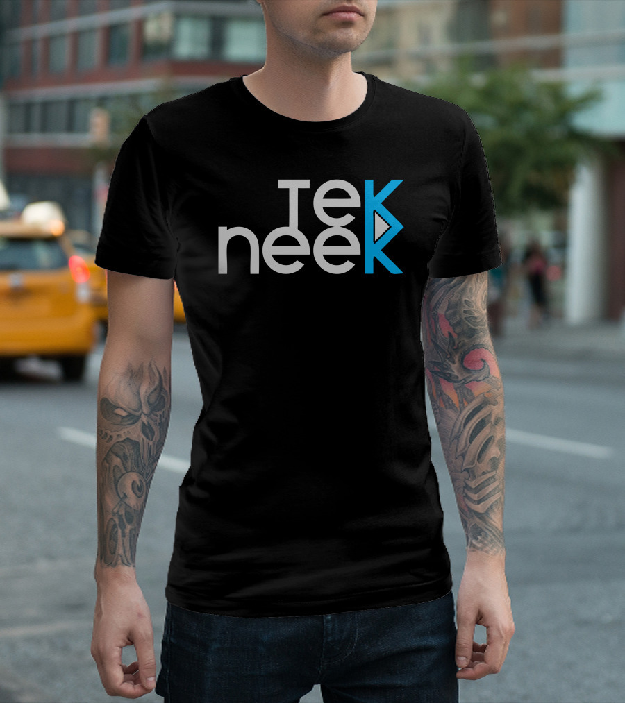 Tek Neek Play Triangle Symbol Blue Gray T-Shirt
