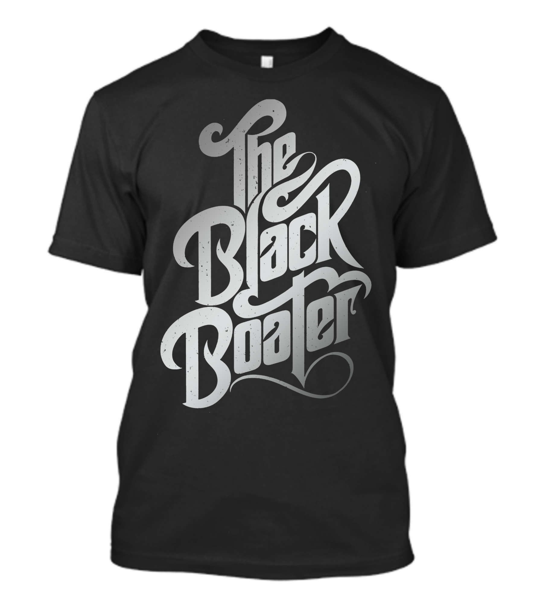 The Black Boater Vintage Typography T-Shirt