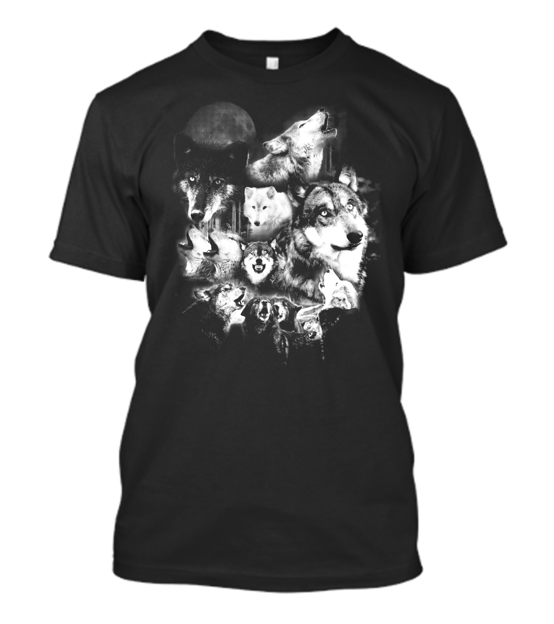 The Ultimate Wolf Moon Howling Pack T-Shirt