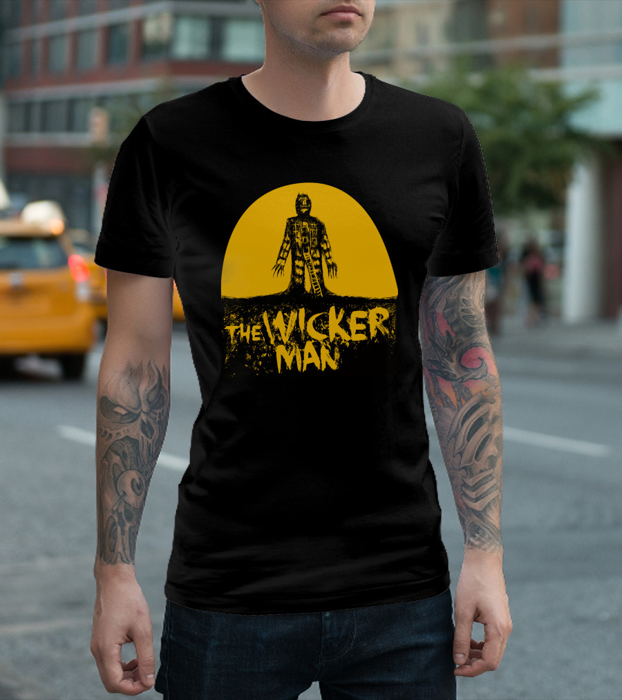 The Wicker Man Rustic Figure with Ladder in Golden Arch T-Shirt