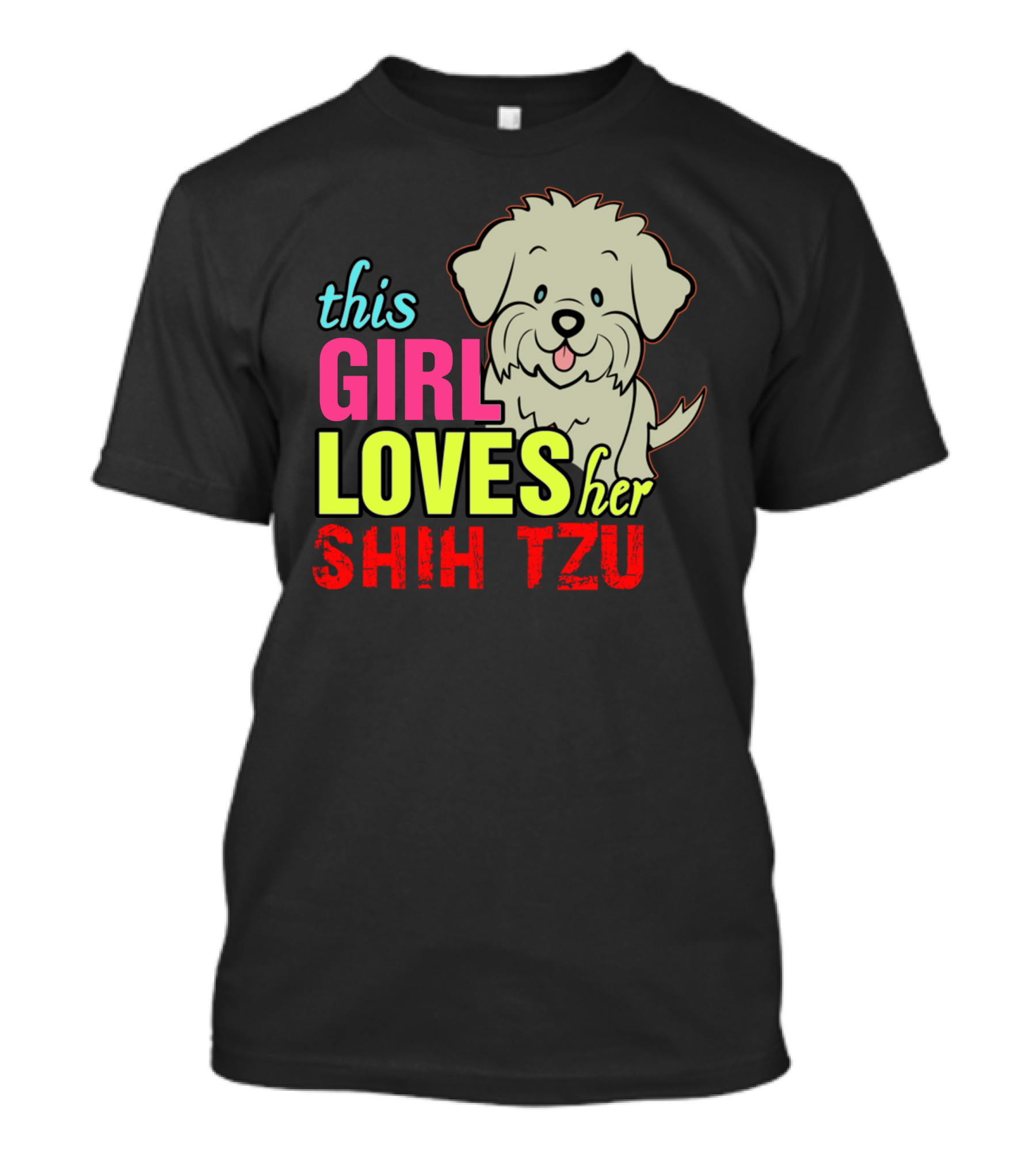 This Girl Loves Her Shih Tzu Cute Dog T-Shirt