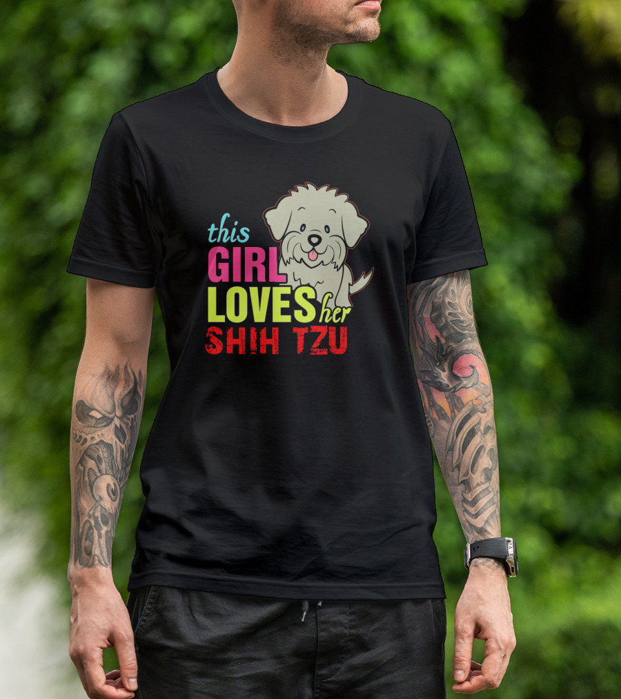 This Girl Loves Her Shih Tzu Cute Dog T-Shirt