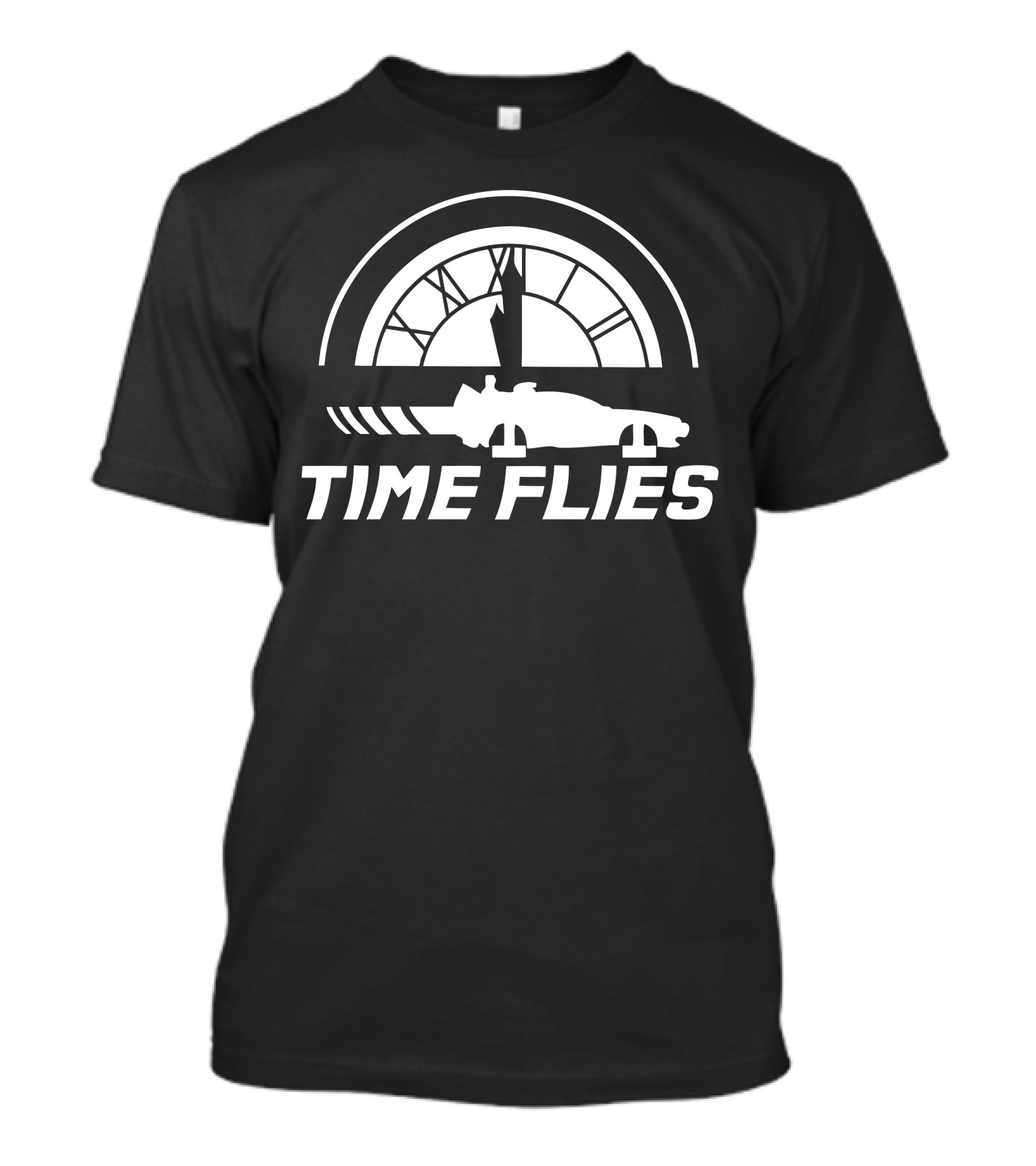Time Flies Delorean Back To The Future Clock Retro Car T-Shirt
