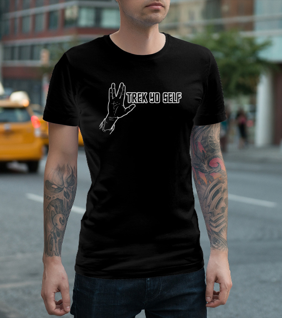TREK YO SELF Vulcan Salute Hand Gesture T-Shirt