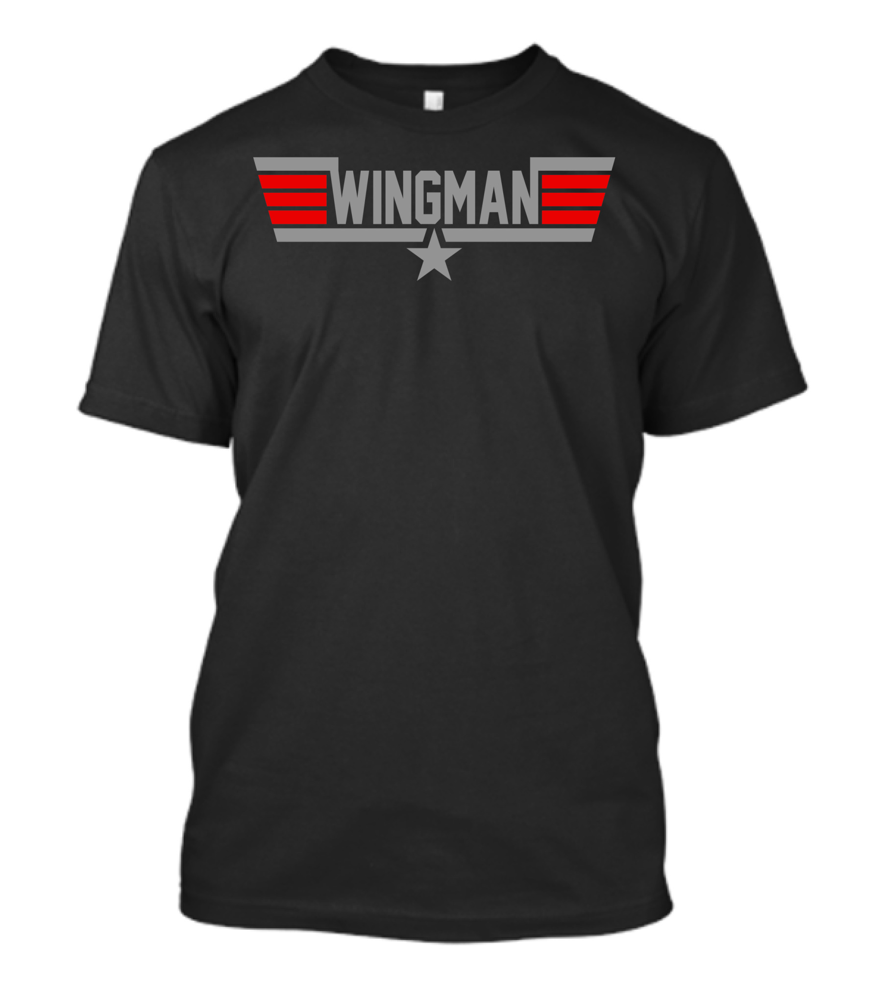 Wingman Top Gun Inspired Logo With Star And Stripes T-Shirt