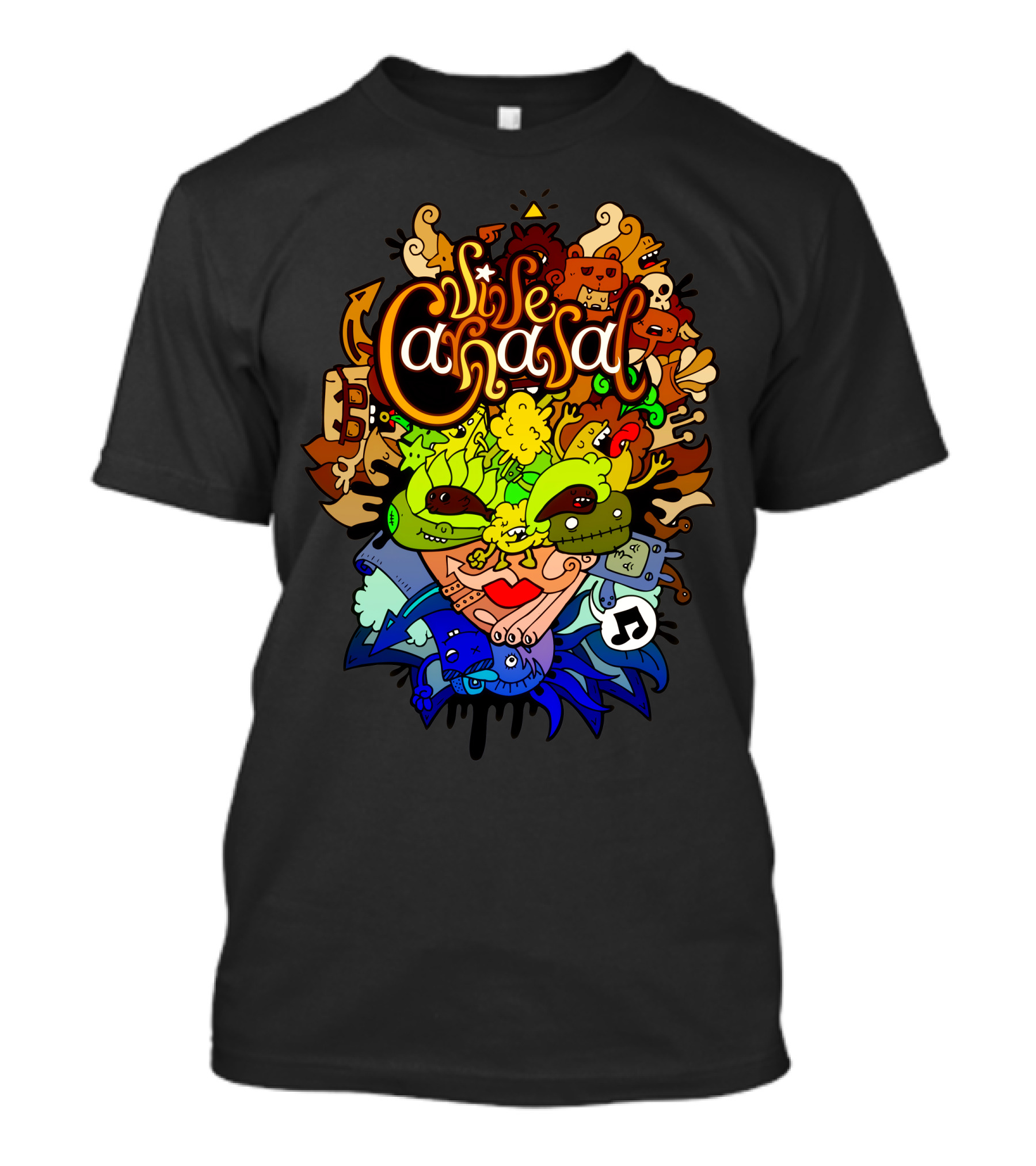 Sise Carnaval Colorful Doodle Festival T-Shirt
