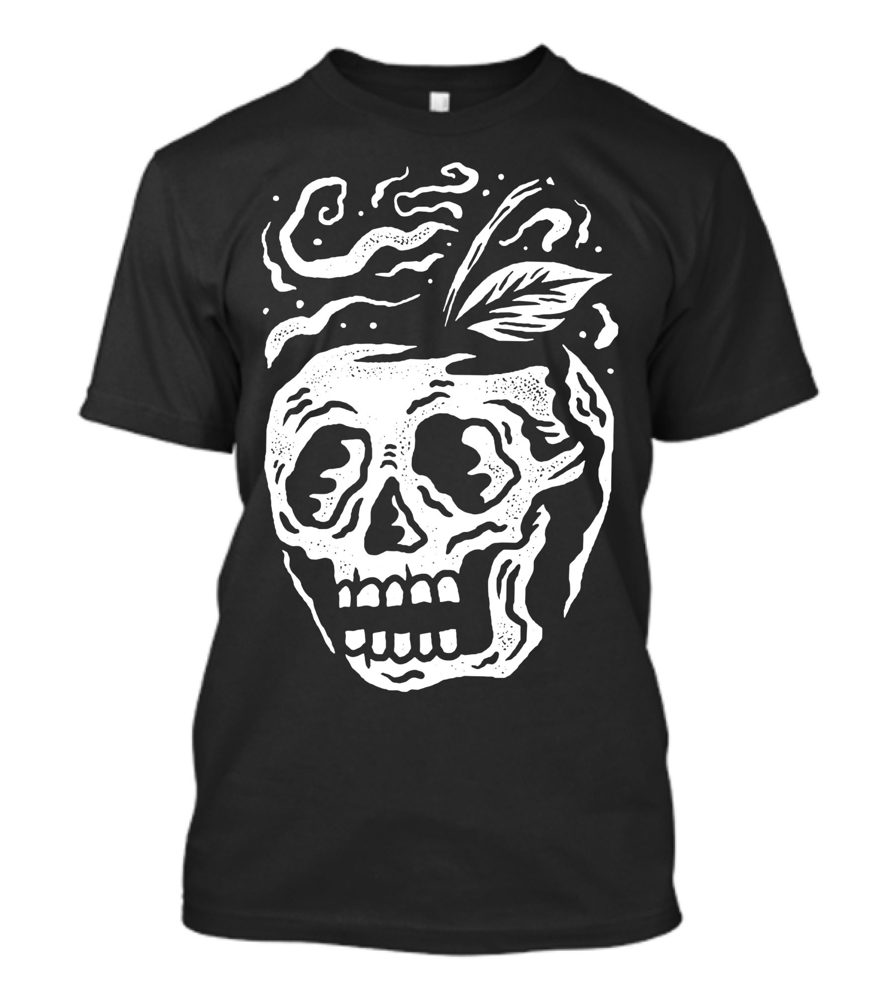 Apple Skull Smoke Leaf T-Shirt