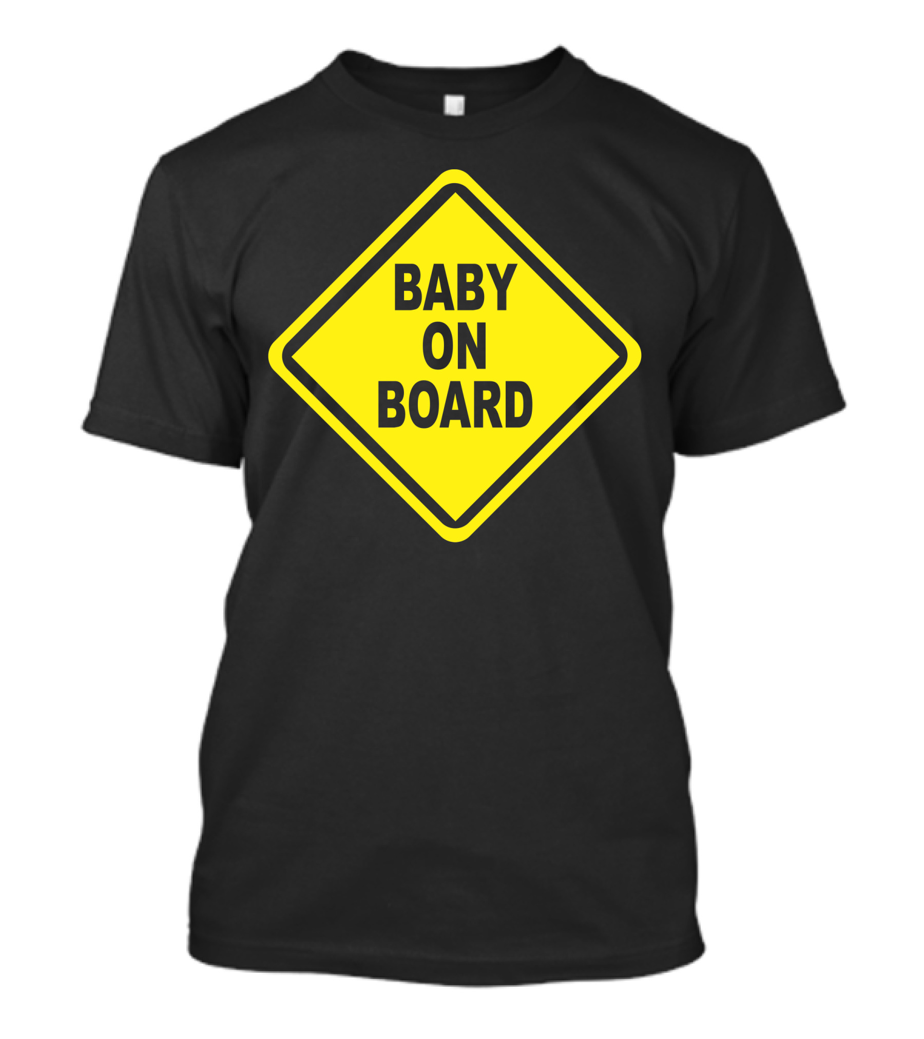 Baby On Board Yellow Caution Sign Bumper Sticker Safety Decal T-Shirt